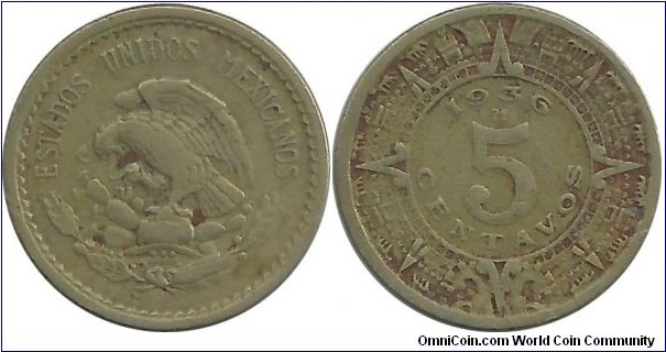 Mexico 5 Centavos 1936