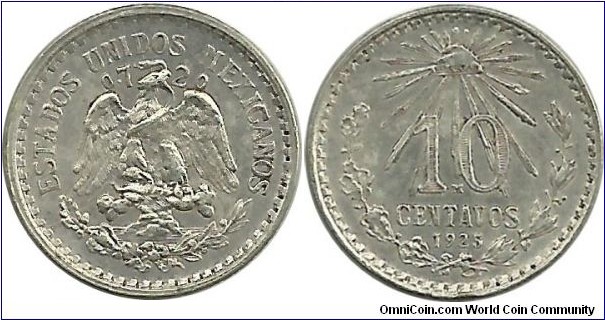 Mexico 10 Centavos 1925