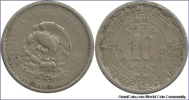 Mexico 10 Centavos 1936