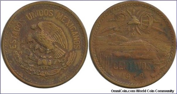 Mexico 20 Centavos 1943