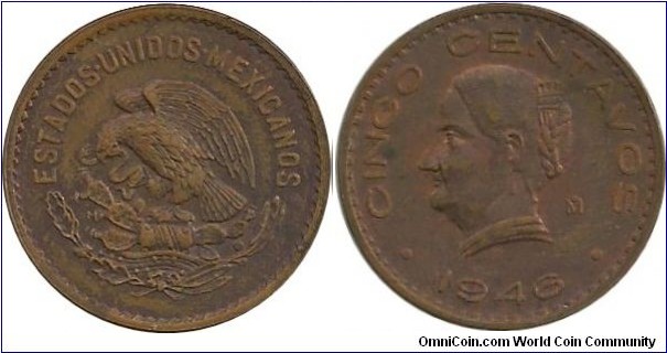 Mexico 5 Centavos 1946