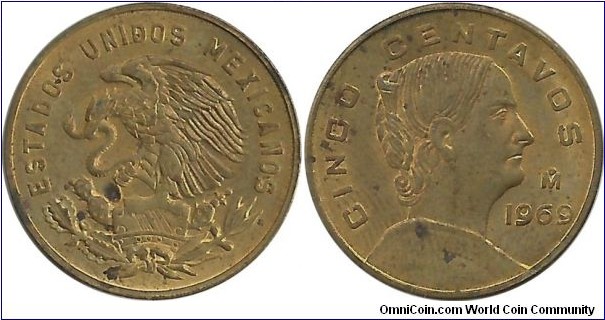 Mexico 5 Centavos 1969