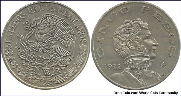 Mexico 5 Pesos 1972