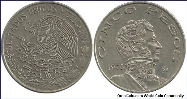 Mexico 5 Pesos 1976
