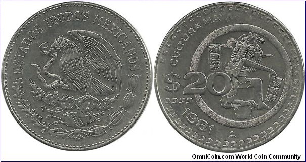 Mexico 20 Pesos 1981