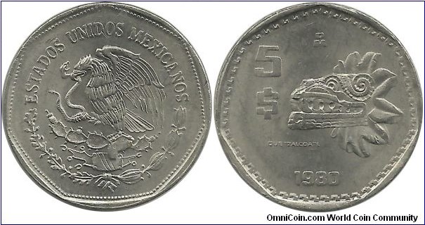 Mexico 5 Pesos 1980