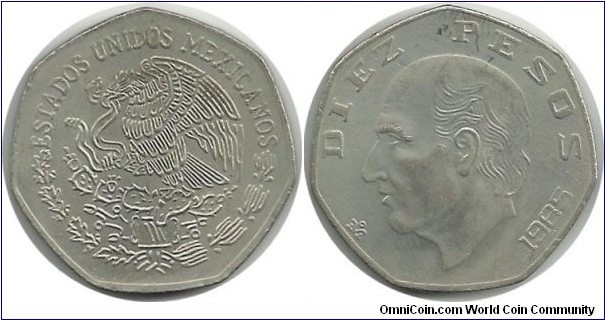 Mexico 10 Peso 1985