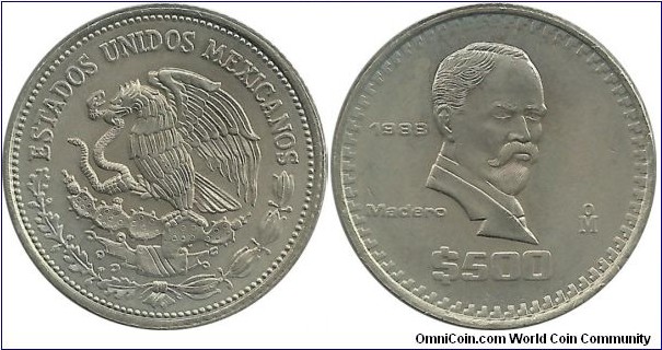 Mexico 500 Pesos 1988