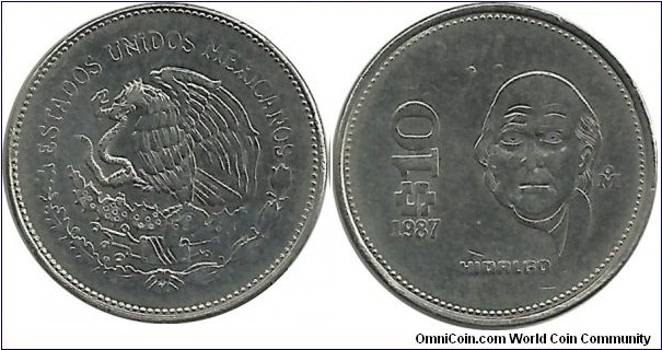 Mexico 10 Pesos 1987