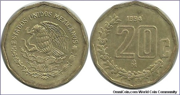 Mexico 20 Centavos 1994