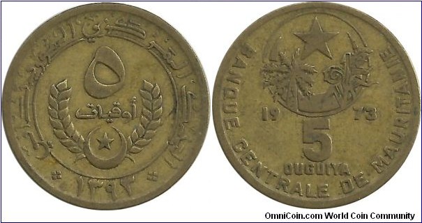 Mauritania 5 Ougia 1393-1973