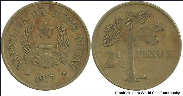 GuineaBissau 2½ Pesos 1977
