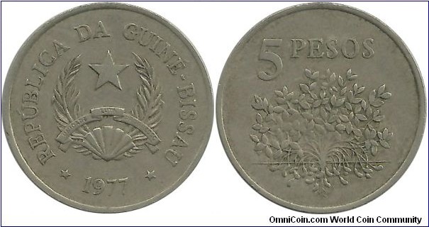GuineaBissau 5 Pesos 1977