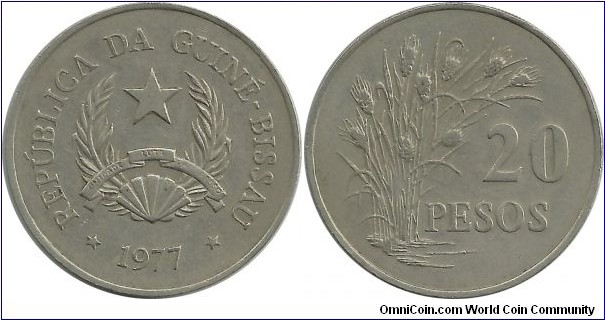 GuineaBissau 20 Pesos 1977