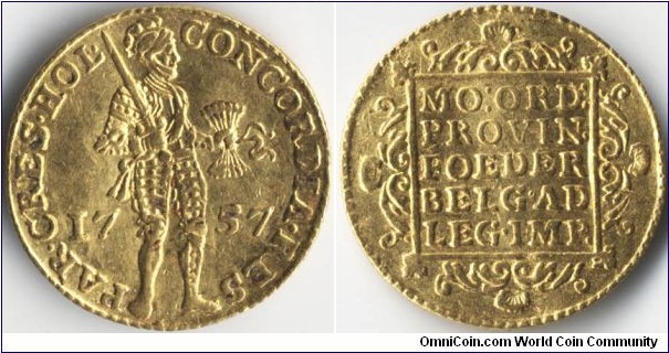 Ducat, Holland province, Dordrecht mint.