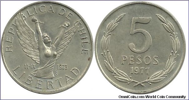 Chile 5 Pesos 1977