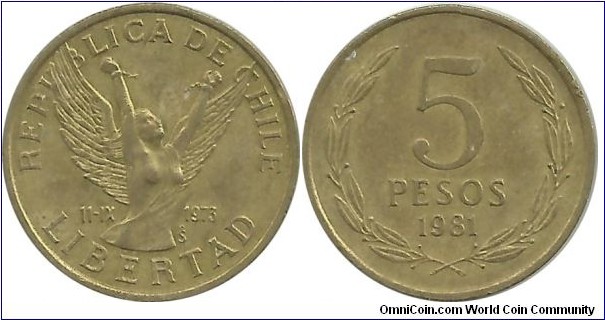 Chile 5 Pesos 1981