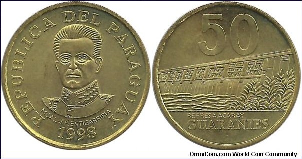 Paraguay 50 Guaranies 1998