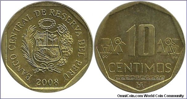 Peru 10 Centimos 2008