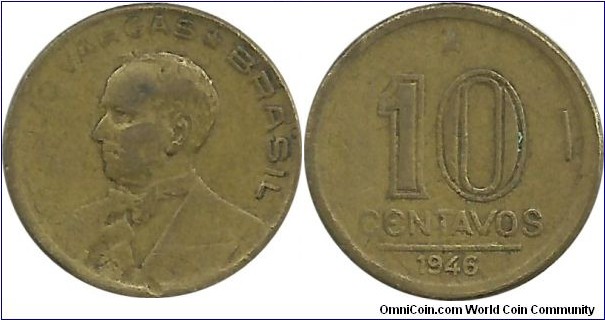 Brasil 10 Centavos 1946