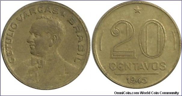 Brasil 20 Centavos 1945