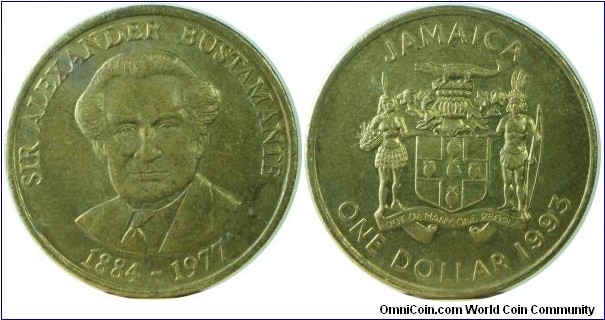 Jamaica1Dollar-km145-1993