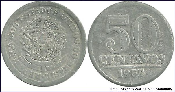 Brasil 50 Centavos 1957