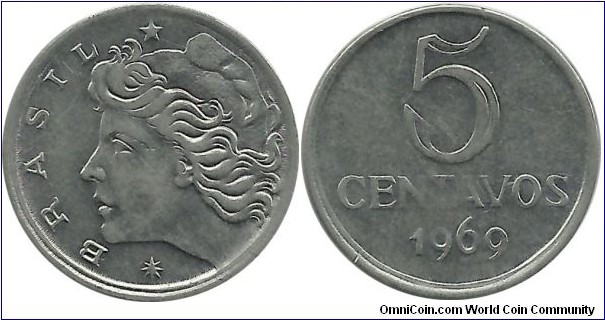 Brasil 5 Centavos 1969