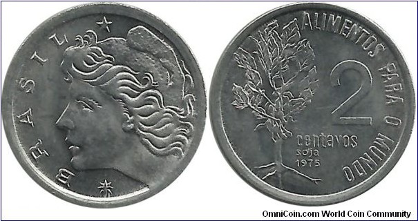 Brasil 2 Centavos 1975-FAO