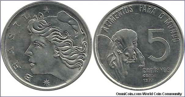 Brasil 5 Centavos 1977-FAO