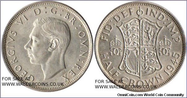 Half Crown
George VI
.500 Silver