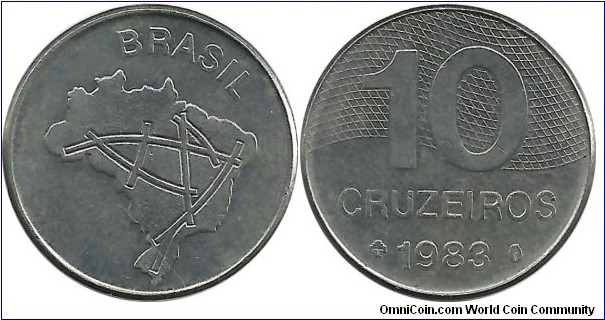 Brasil 10 Cruzeiros 1983