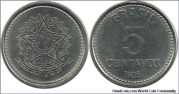 Brasil 5 Centavos 1986