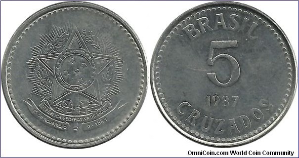 Brasil 5 Cruzados 1987