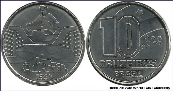 Brasil 10 Cruzeiros 1991