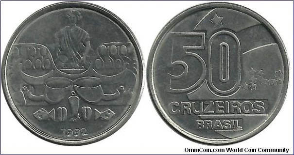 Brasil 50 Cruzeiros 1992