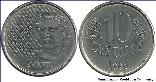 Brazil 10 Centavos 1994