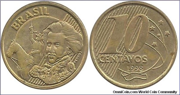 Brazil 10 Centavos 1998