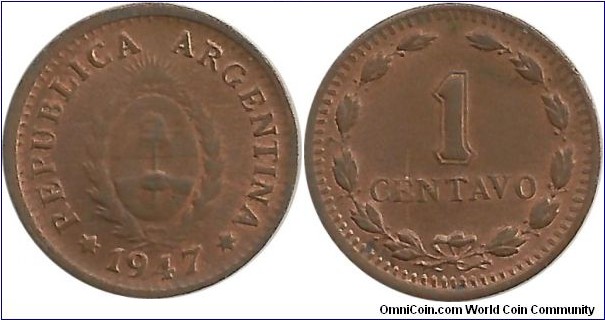 Argentina 1 Centavo 1947