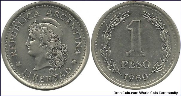 Argentina 1 Peso 1960