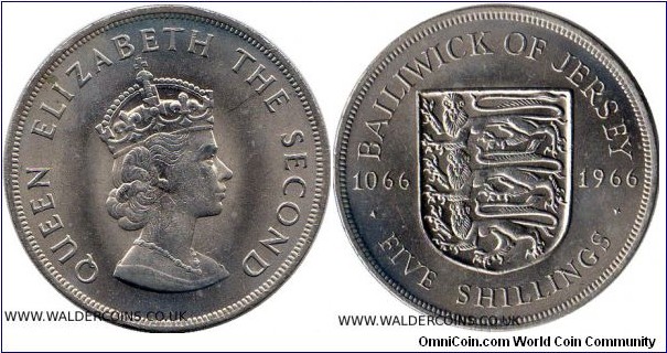 Elizabeth II Cupro nickel Five Shillings (Crown)