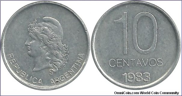 Argentina 10 Centavos 1983