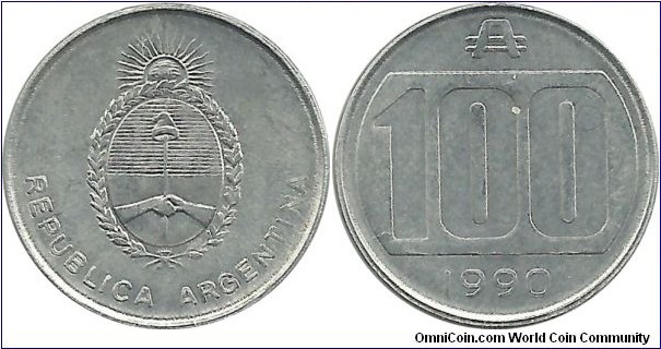 Argentina 100 Australes 1990