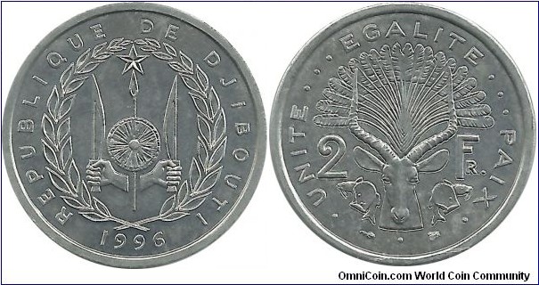 Djibouti 2 Francs 1996