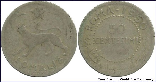 Somali 50 Centesimi 1950