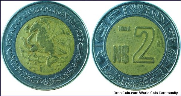 Mexico2NewPesos-km551-1995