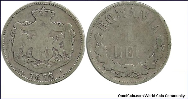 Romania 1 Leu 1873 Carol I