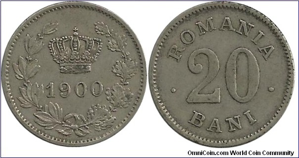 Romania 20 Bani 1900