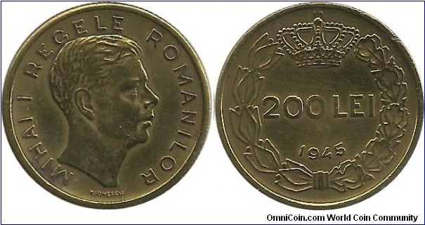 Romania 200 Lei 1945