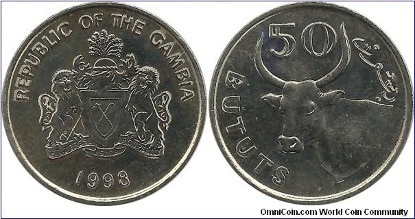 Gambia 50 Bututs 1998